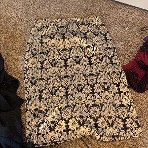 Gold and black skirt from New York and Company